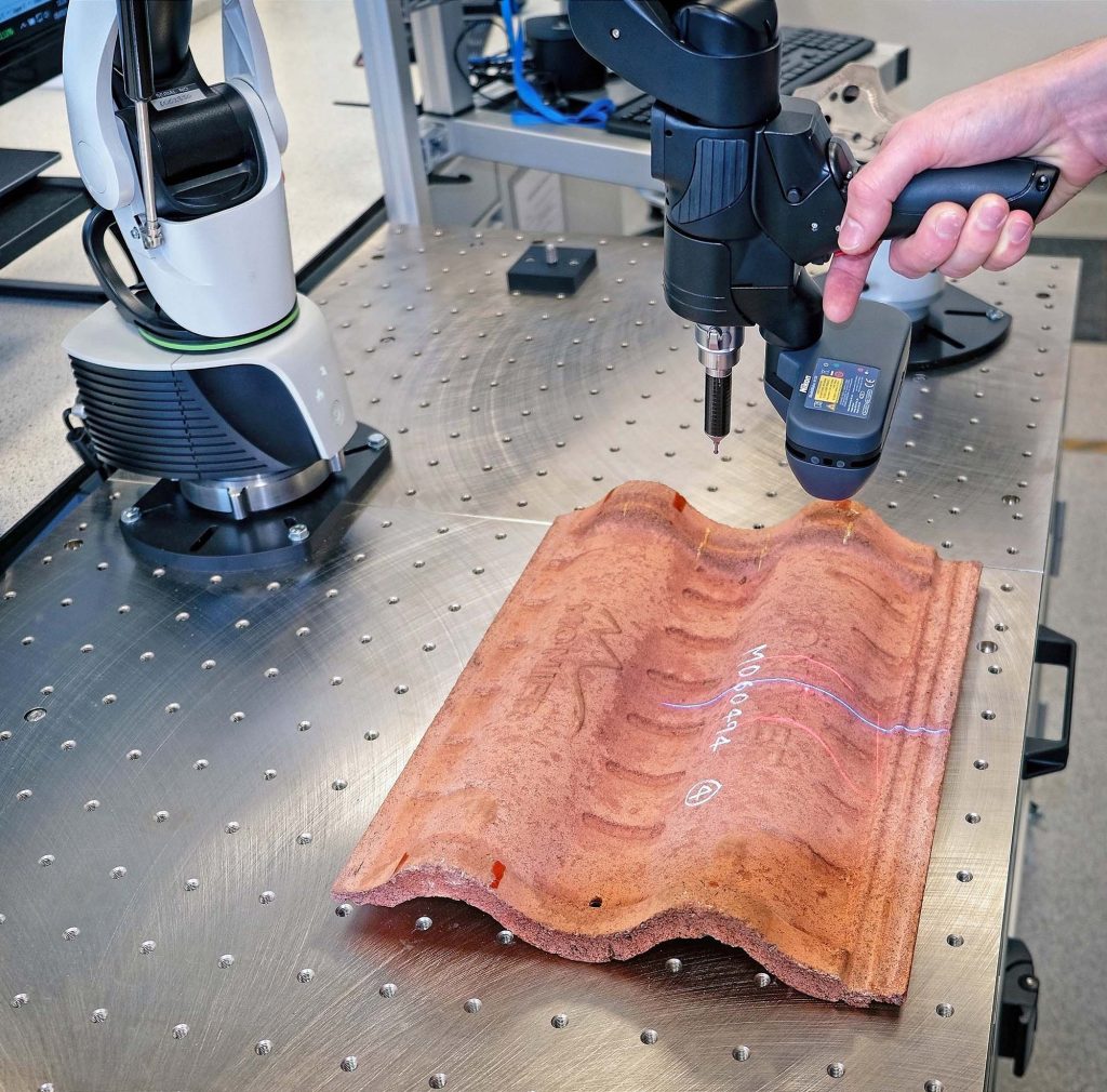 laser scanning in roofing product quality control.